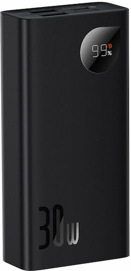 Baseus Adaman2 Power Bank 10000mAh 30W с 2 USB-A порта и USB-C порт Power Delivery / Бързо зареждане 3.0 Черен