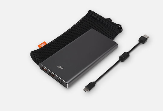 Silicon Power QP60 Power Bank 10000mAh 18W με 2 Θύρες USB-A και Θύρα USB-C Power Delivery / Quick Charge 3.0 Μαύρο