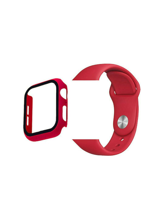 Trender Curea Silicon cu Pin Roșu (Apple Watch 38/40/41/42mm) TR-ASLTPU41RD