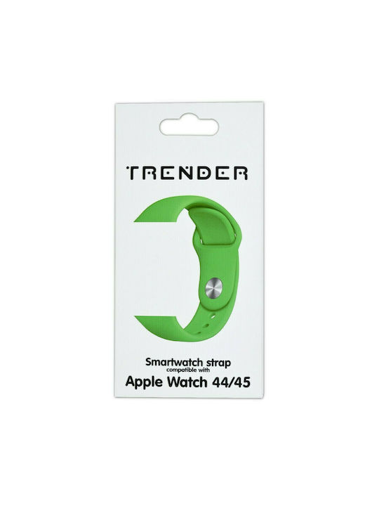 Trender Curea Silicon cu Pin Verde (Apple Watch 44/45/46mm/Ultra 49mm) TR-ASL45GR