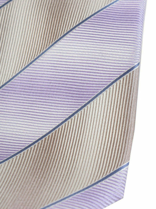 Giorgio Armani Men's Tie Silk Printed Beige/Lilac