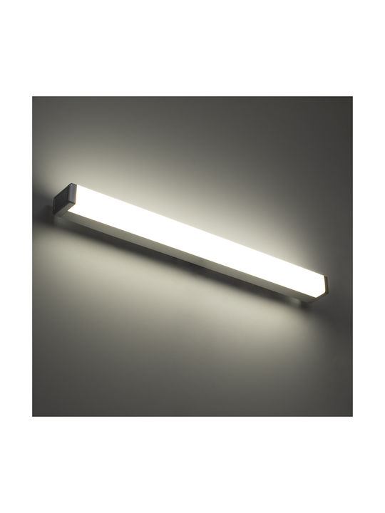 GloboStar Renata Modern Lamp Bathroom with Integrated LED and Natural White Light Silver 60x5.5cm