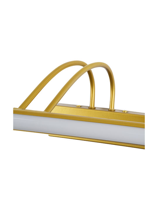 GloboStar Laura Modern Lamp Bathroom with Integrated LED and Natural White Light Gold 60x13cm