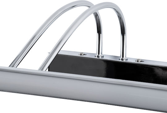 GloboStar Laura Modern Lamp Bathroom with Integrated LED and Natural White Light Silver 60x13cm