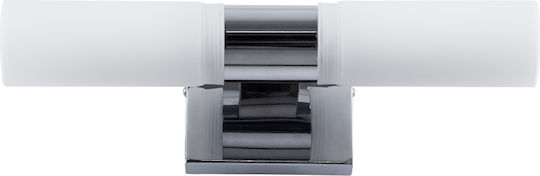 GloboStar Anais Modern Leuchte Badezimmer mit Fassung G9 Silber 34x11cm