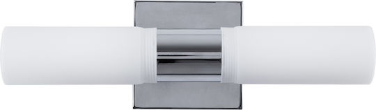 GloboStar Anais Modern Leuchte Badezimmer mit Fassung G9 Silber 34x11cm