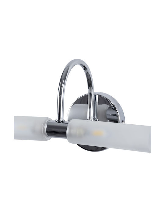GloboStar Paola Modern Lamp Bathroom with Socket G9 Silver 31x15cm