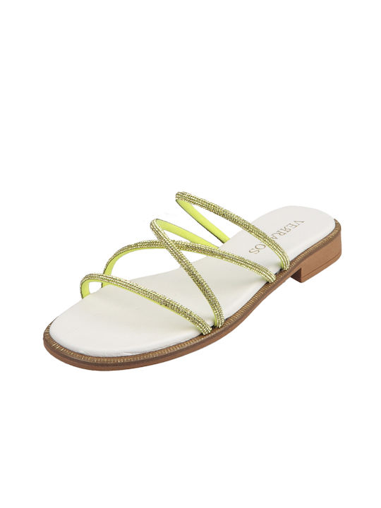 Verraros Women's Sandals with Strass Yellow