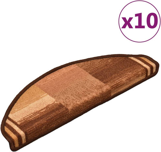 vidaXL Πατάκια Σκάλας Καφέ 65x25cm 149837 10τμχ vidaXL Πατάκια Σκάλας Καφέ 65x25cm 149837 10τμχ
