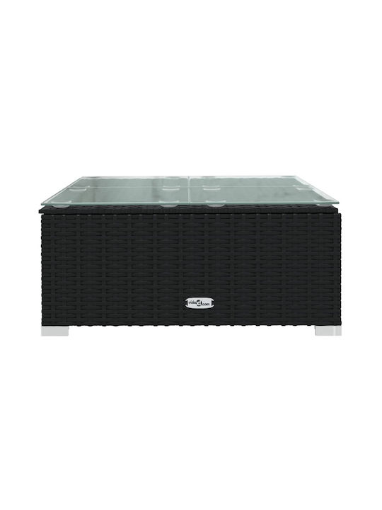 Set Cameră De Zi Pentru Exterior 3 Piese Negru Cu Perne