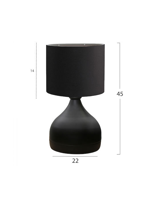 HomeMarkt Modern Table Lamp E27 Black/Black