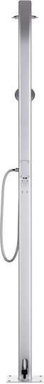 vidaXL Pool Shower from Aluminum 62x62cm Silver
