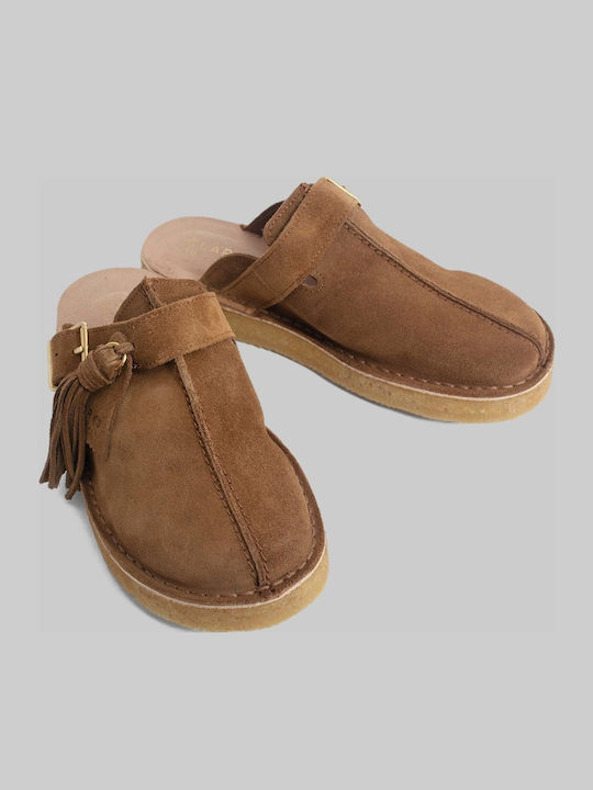 Originals Trek Плоски Велурени Мюли Light Tan Combination