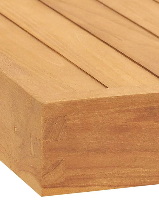 vidaXL Holz Rechteckig Serviertablett mit Griffen in Braun Farbe 50x50x7cm 315457 1Stück