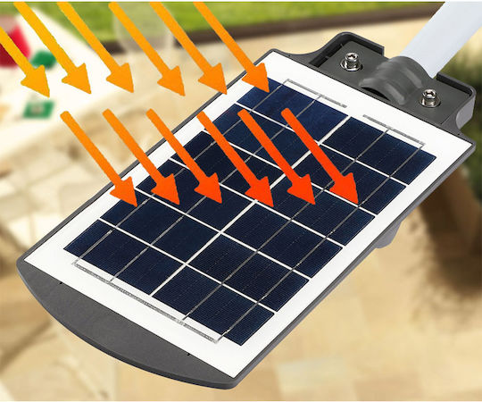 Bakaji Στεγανός Ηλιακός Προβολέας LED 120W Ψυχρό Λευκό 8000K με Αισθητήρα Κίνησης και Τηλεχειριστήριο IP65