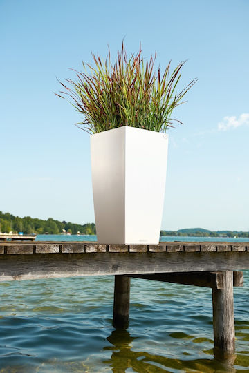 Lechuza Cubico Self-watering Pot Plastic 30x30x56cm.