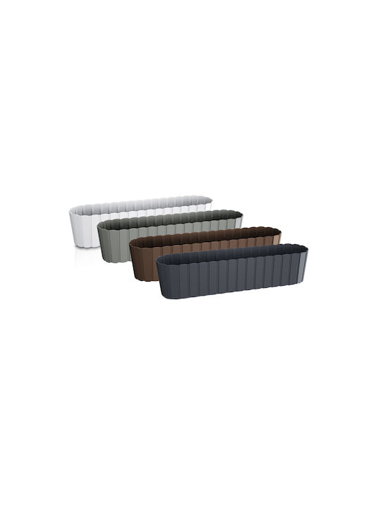 Prosperplast Planter Boardee Case Planter Box Plastic White 58.7x14.4x13cm.
