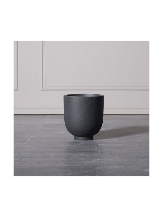 Supergreens Terazzo Flower Pot 26x28cm in Black Color A-5150-8