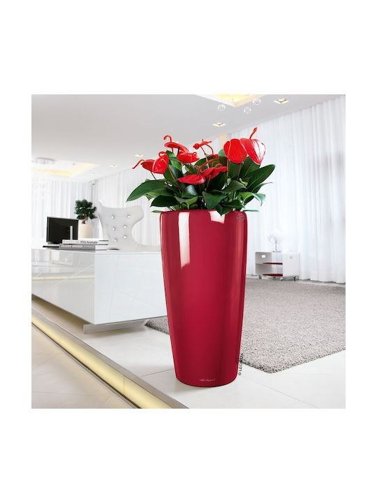 Lechuza Rondo 32 Flower Pot Self-Watering 32.5x56.5cm in Red Color 15799