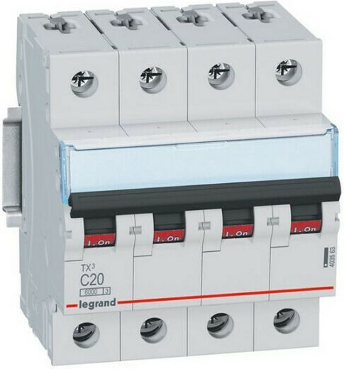 Legrand Automatic Circuit Breaker 16A Four-pole AC 403417