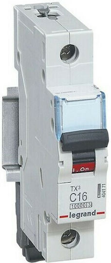 Legrand 1-Pole Automatic Circuit Breaker 6A 10kA Καμπύλης C 404167