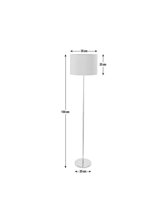 Pakketo PWL-0137 Floor Lamp H150xW30cm. with Socket for Bulb E27 Black
