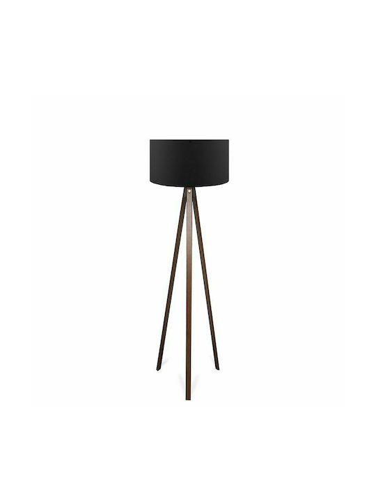 Pakketo PWL-1059 Floor Lamp H140xW38cm. with Socket for Bulb E27 Black