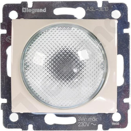 Legrand Valena Recessed Wall Switch Safety Light Frameless Ivory