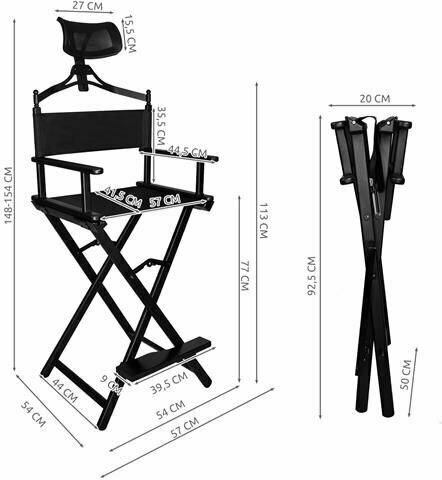 Eurostil Makeup Chair Black Beautylushh