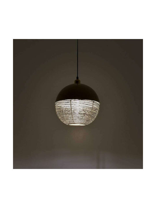 Inart Pendant Light Rose Gold Ball 30x33cm