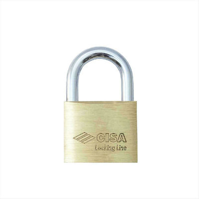 Cisa Steel Padlock Brass with Key 60mm 1pcs