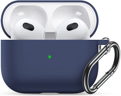 Θήκη Σιλικόνης με Γάντζο Dark Blue για Apple AirPods 3