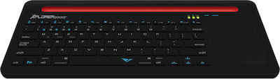 Alcatroz Xplorer Dock 2 BT Wireless Bluetooth Keyboard with Touchpad for Tablet English US Red