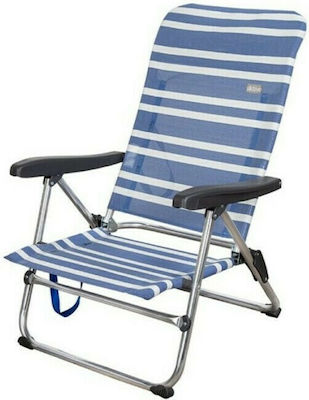 BigBuy Mykonos Kid's Beach Chair with Aluminum Frame Blue 61x50x85cm