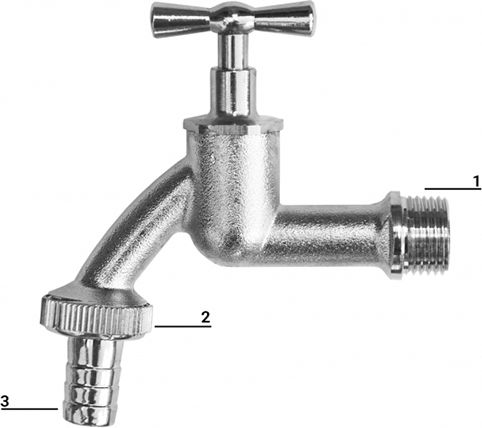 Bradas Conductă Cu filet bărbătesc de 1/2" la intrare și filet bărbătesc de 3/4" la ieșire GKK021213