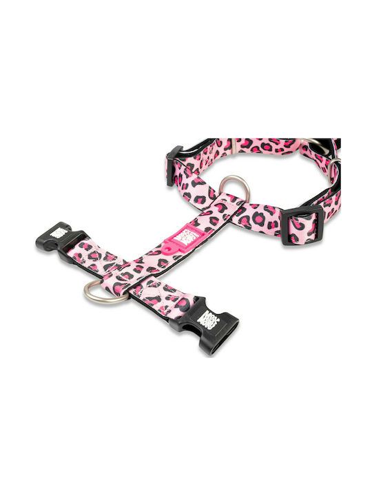 Max & Molly Ham pentru câini Leopard Pink Roz Mediu 20mm x 53-69cm MM0028