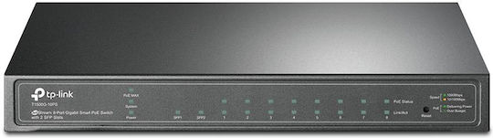 TP-LINK TL-SG2210P Managed L2 PoE Switch with 8 Ethernet Ports and 2 SFP Ports
