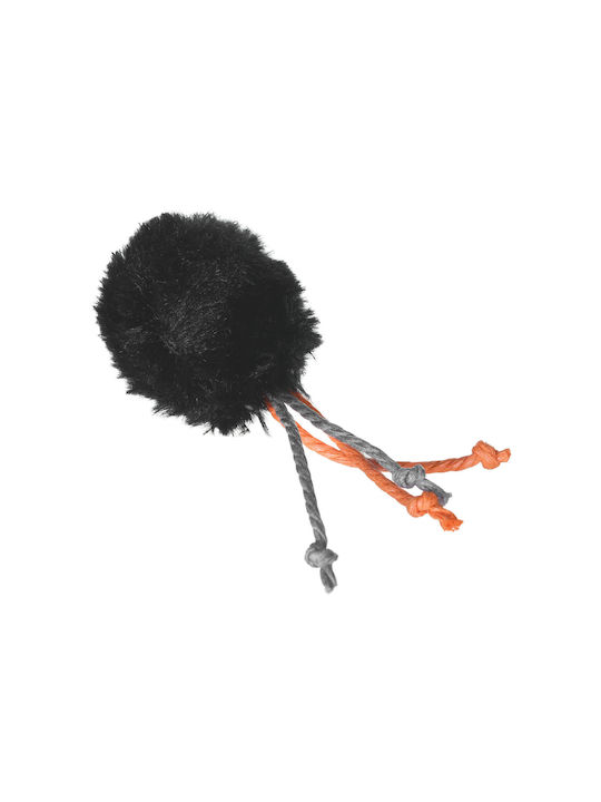 Trixie Cat Toy Ball Gray Ball with Rope