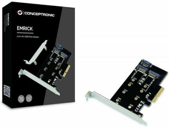 Conceptronic Κάρτα PCIe σε 2 θύρες M.2