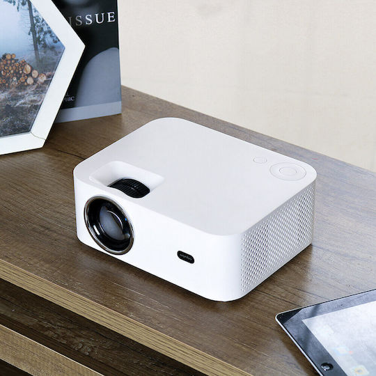 Wanbo X1 Pro Proiector LCD HD LED cu Wi-Fi și Difuzoare Incorporate Alb