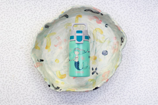 Sigg Shield One Atlantis Stainless Steel Kids Water Bottle Non Spill Light Blue 500ml