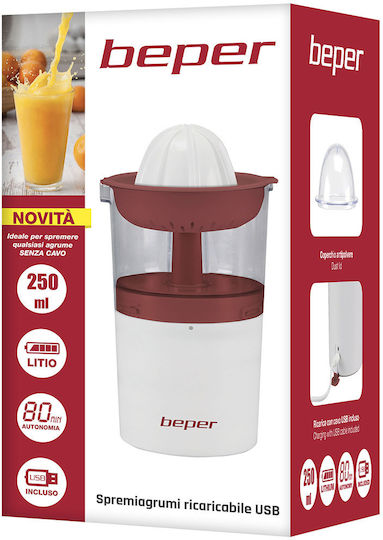 Beper Ηλεκτρικός Στίφτης 20W με Χωρητικότητα 250ml Λευκός