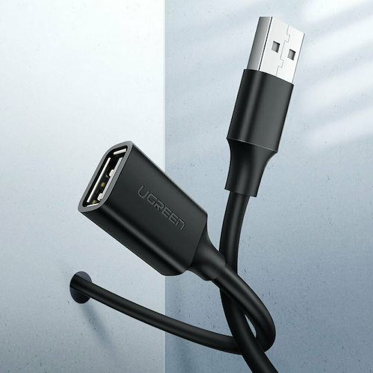 Ugreen USB 2.0 Cable USB-A male - USB-A female Μαύρο 0.5m (10313)