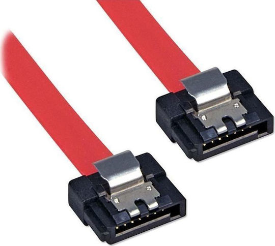 Powertech 7-Pin SATA III male - 7-Pin SATA III male Cable 0.2m Κόκκινο (CAB-W016)