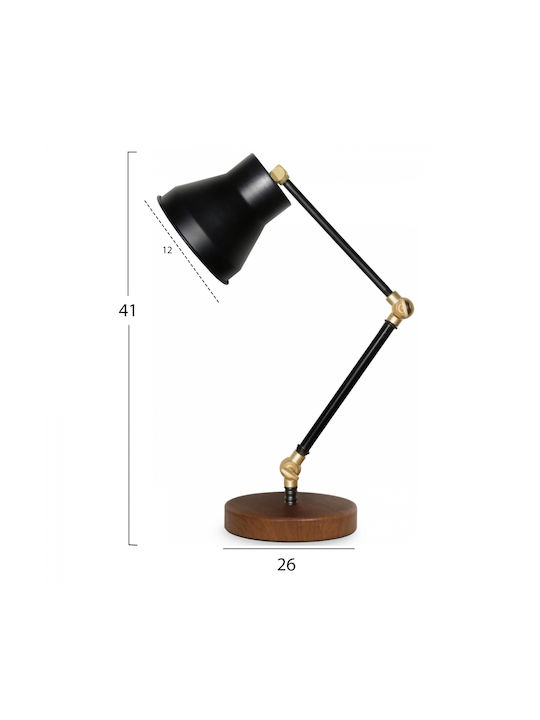 HomeMarkt Office Lamp with Foldable Arm for Socket E27 in Black Color