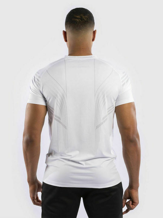 Venum 00059 Ανδρική Κοντομάνικη Μπλούζα με Λογότυπο για MMA Λευκό