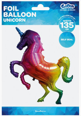 Einhorn-Ballon, 135 cm, Regenbogen