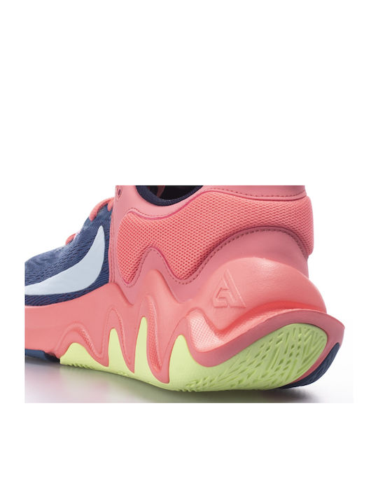 Giannis Immortality 2 Low Basketball Shoes Dark Marina Blue / Pink Gaze / Midnight Navy / Celestine Blue