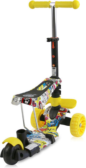 Lorelli Kinderroller Draxter Plus 3-Rad mit Sitz für 3+ Jahre Gelb