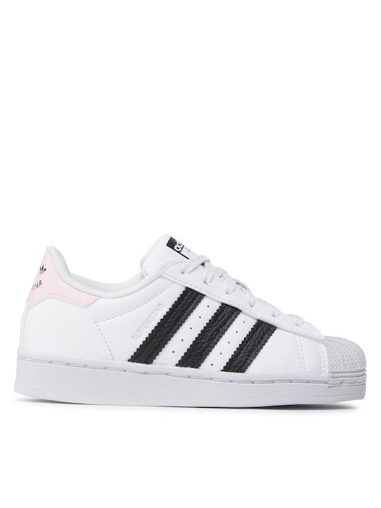 Adidas Παιδικά Sneakers Superstar C για Κορίτσι Cloud White / Core Black / Clear Pink